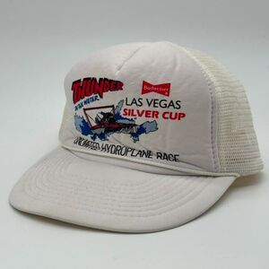 Vtg Budweiser Thunder on the Water Trucker Hat Boat Race Mesh Rope Brim Nissin